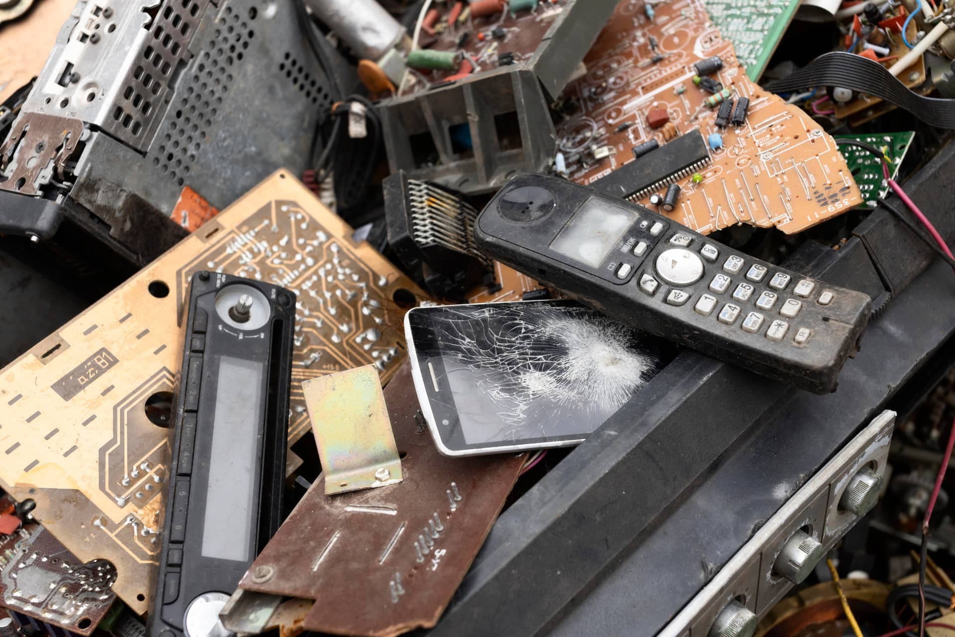 Electronic waste awaiting certified recovery