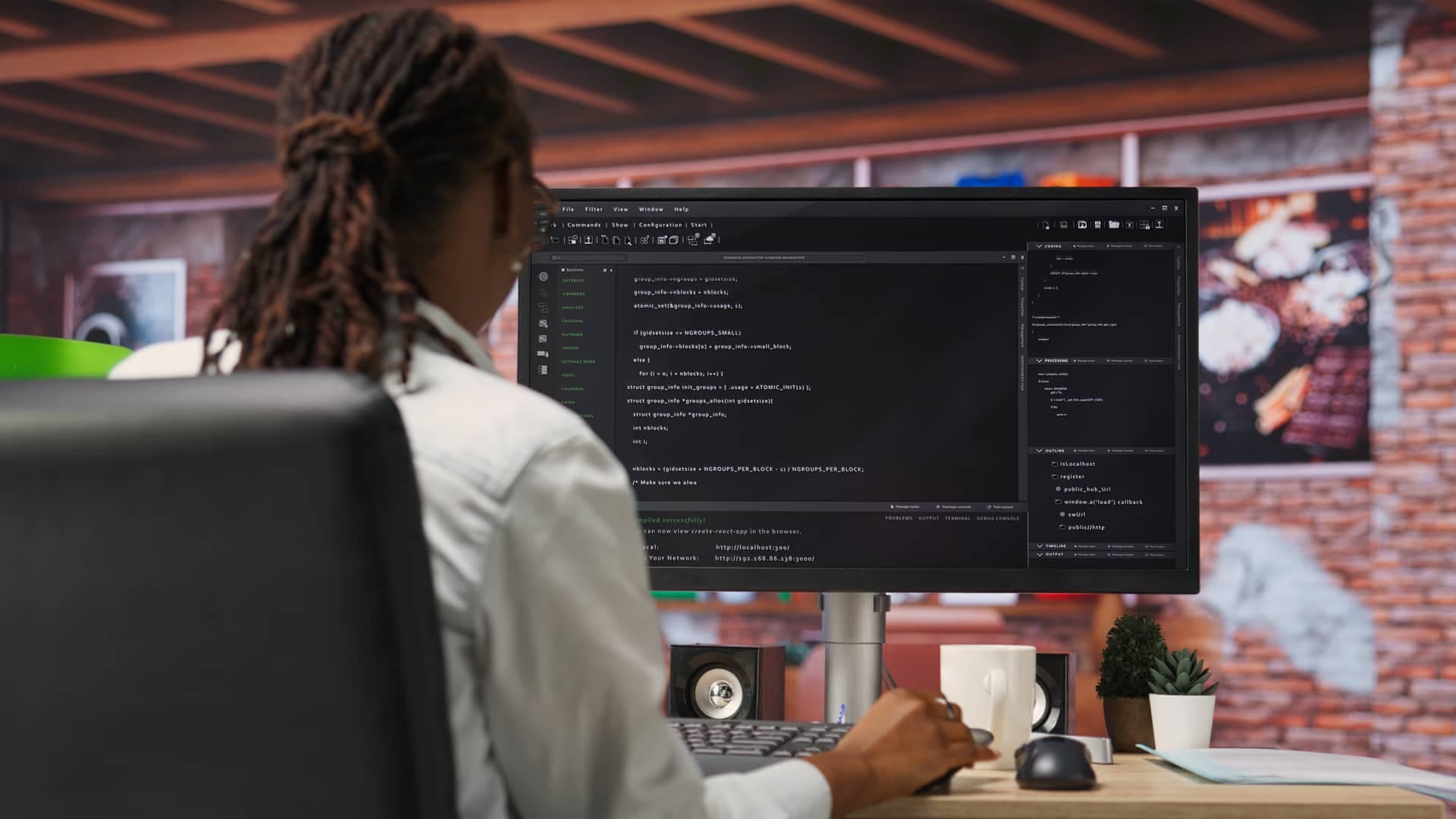 Web development workspace